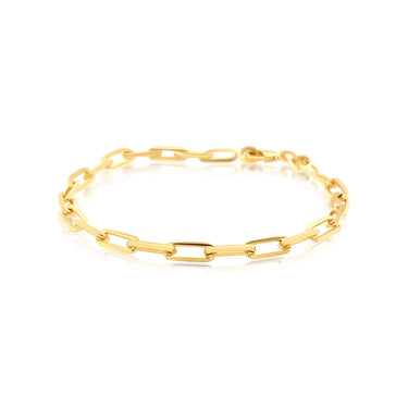 Small Gold Paper Clip Link Bracelet